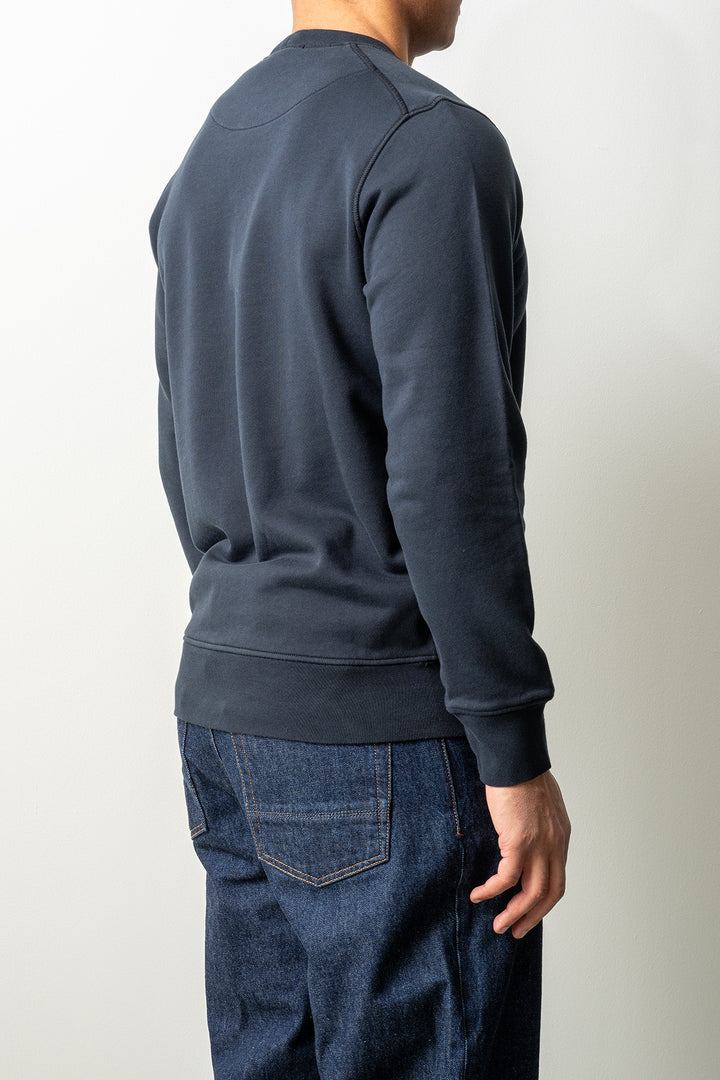 Organic Cotton Fleece Crewneck 6100060 Navy Blue