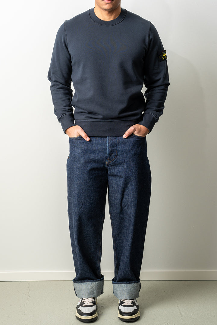 Organic Cotton Fleece Crewneck 6100060 Navy Blue