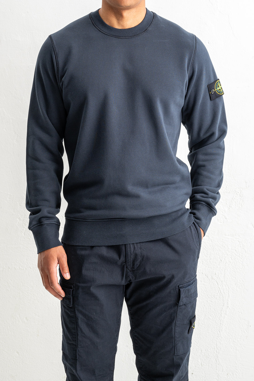 Organic Cotton Fleece Crewneck 6100060 Navy Blue