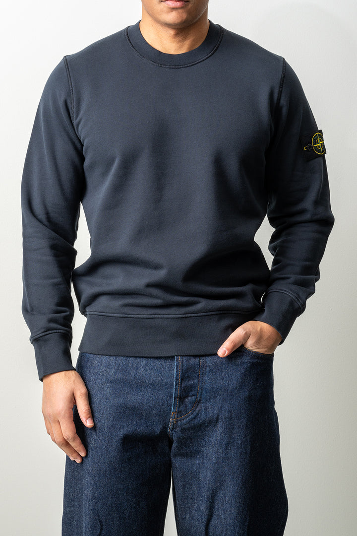 Organic Cotton Fleece Crewneck 6100060 Navy Blue