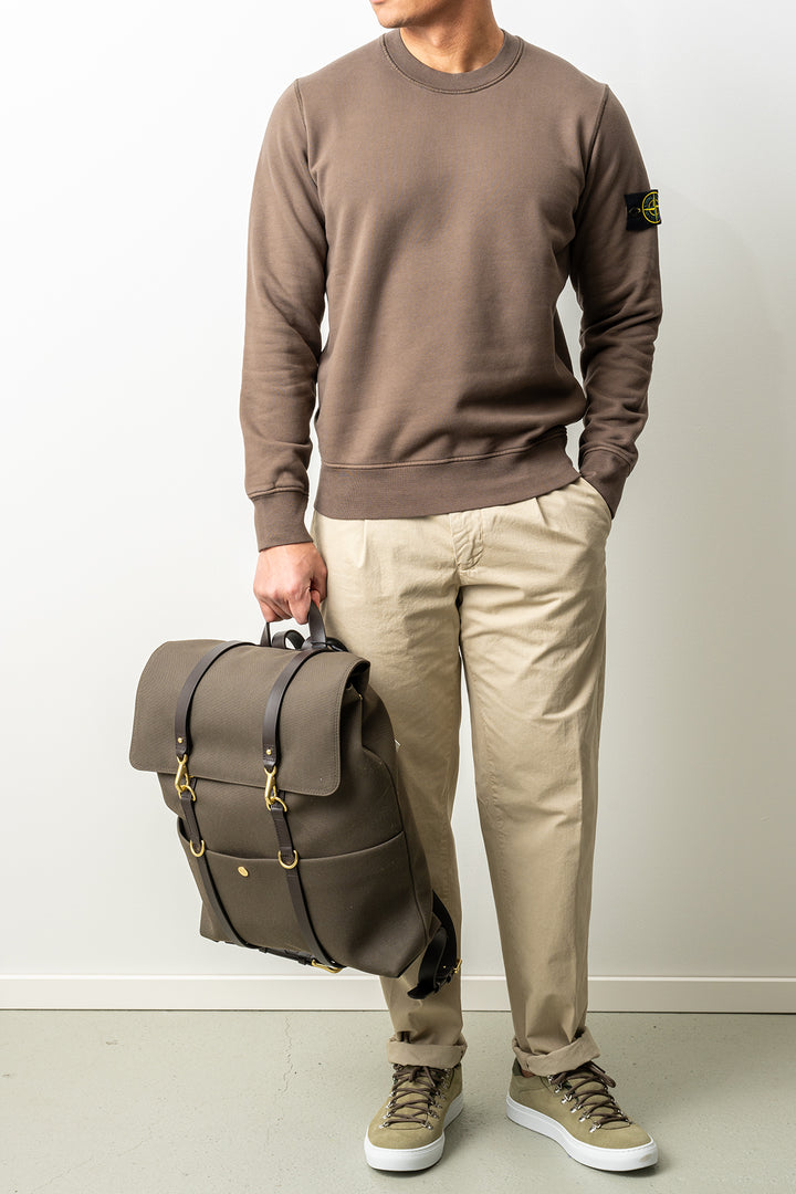 Organic Cotton Fleece Crewneck 6100060 Shadow Brown