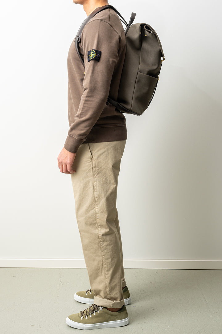 Organic Cotton Fleece Crewneck 6100060 Shadow Brown