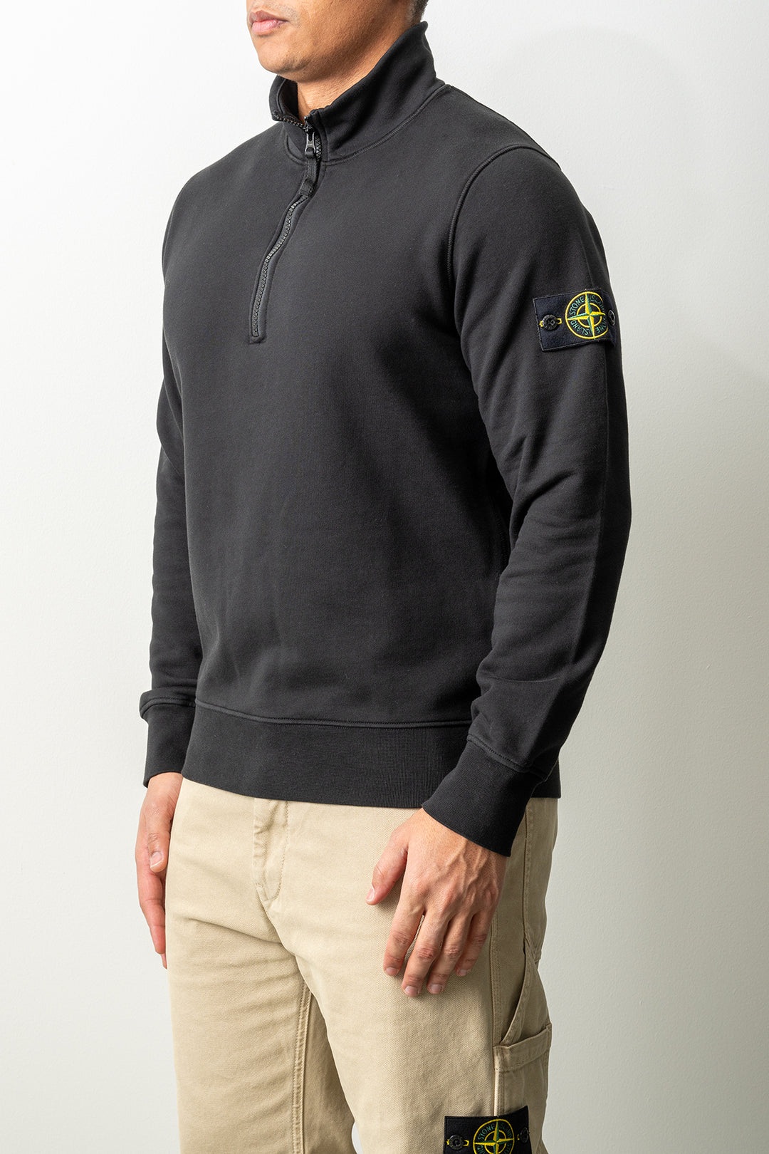 Organic Cotton Fleece LS Polo 6100070 Black
