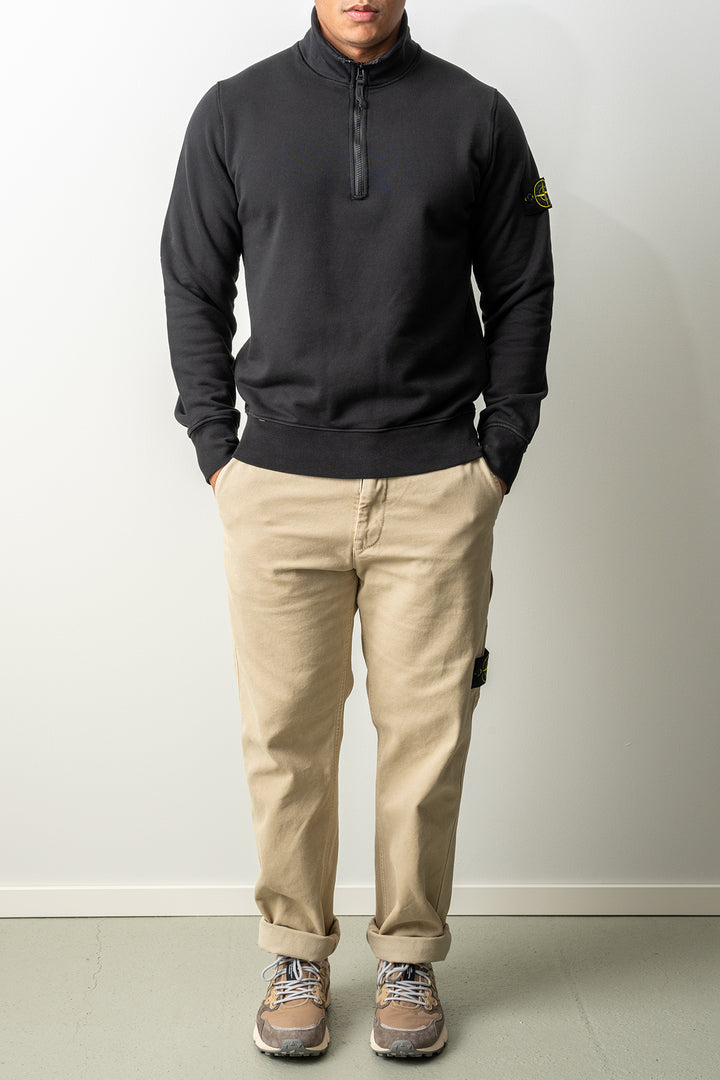 Organic Cotton Fleece LS Polo 6100070 Black