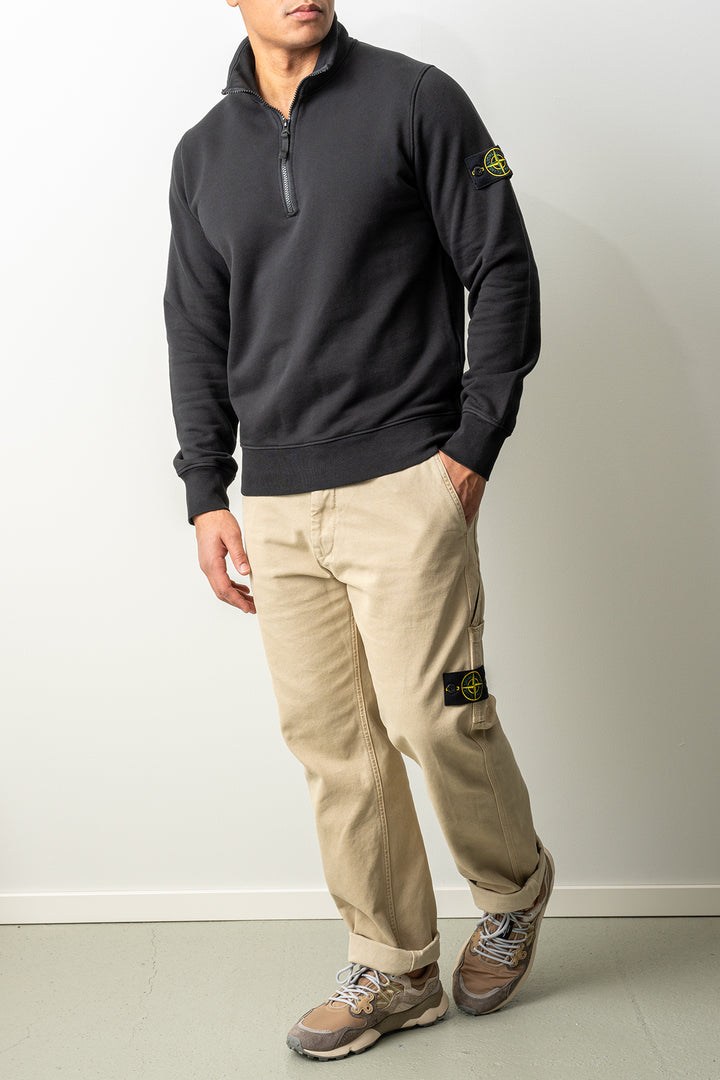 Organic Cotton Fleece LS Polo 6100070 Black