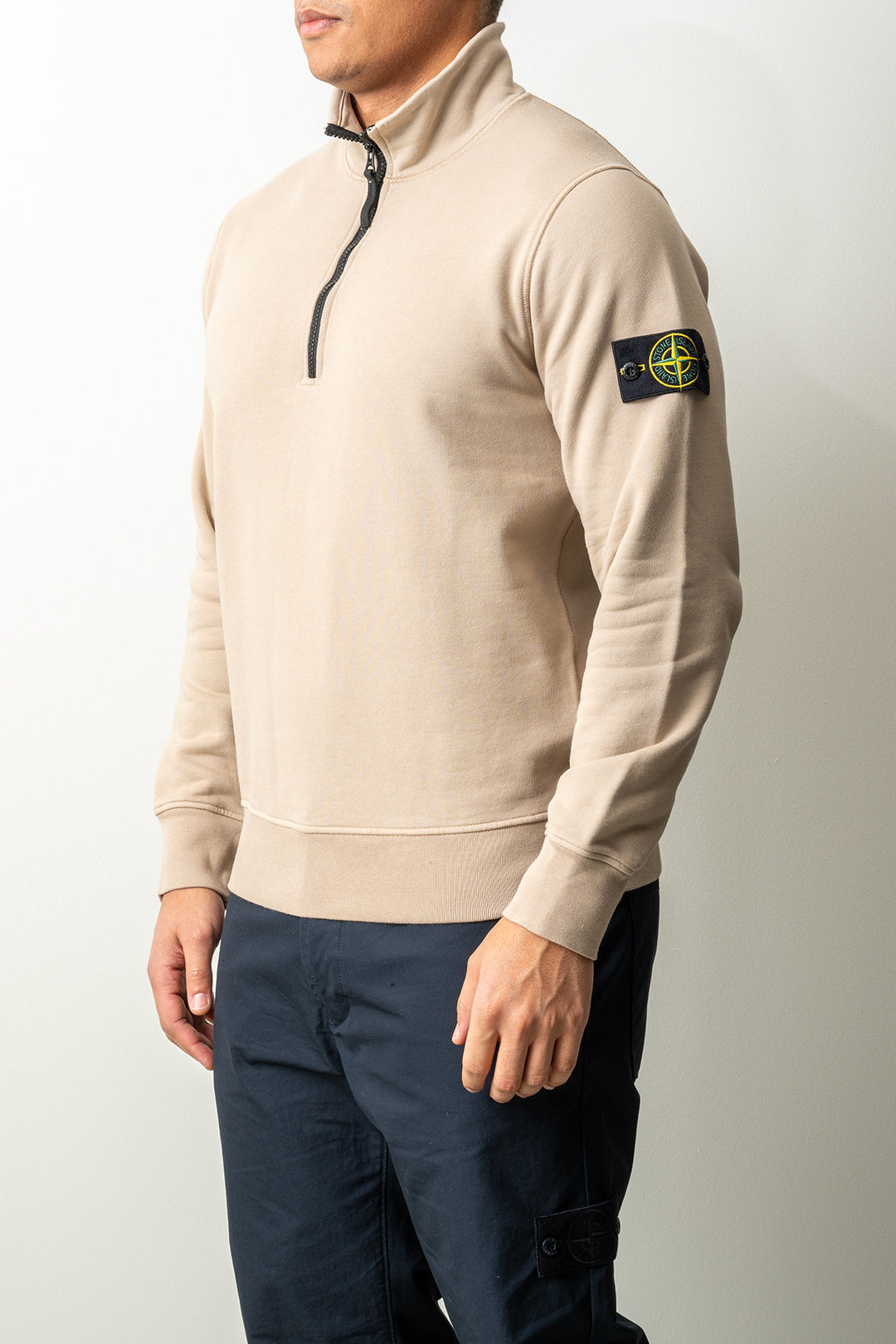 Organic Cotton Fleece LS Polo 6100070 Desert Sand
