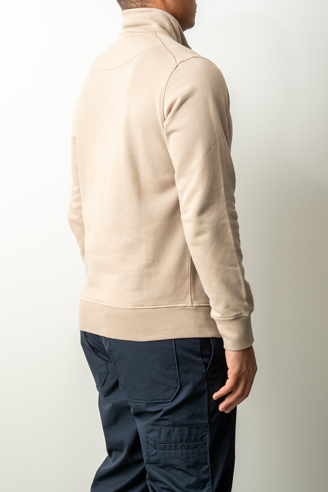 Organic Cotton Fleece LS Polo 6100070 Desert Sand
