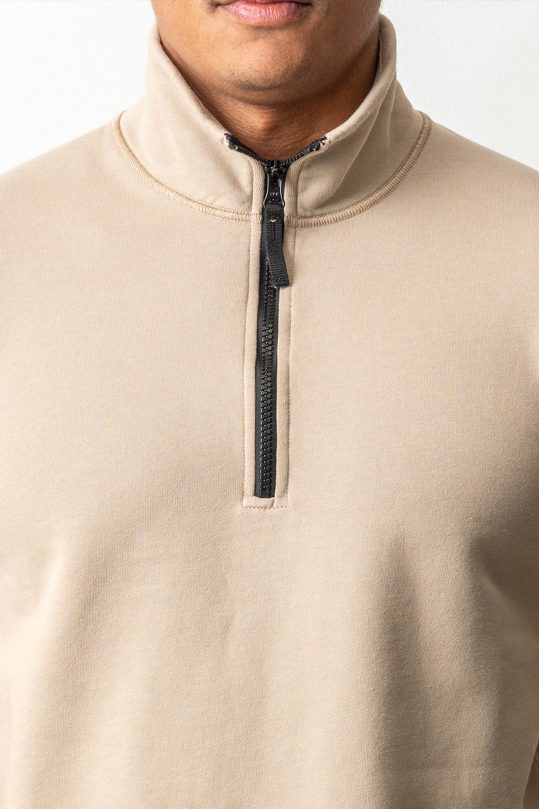Organic Cotton Fleece LS Polo 6100070 Desert Sand