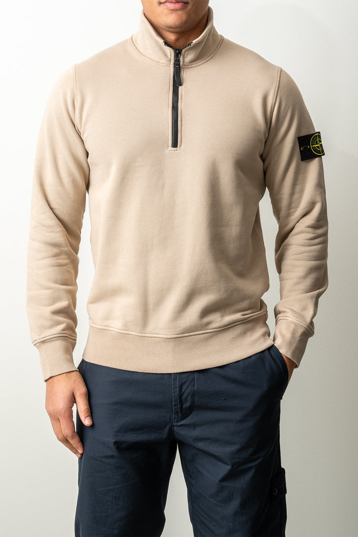 Organic Cotton Fleece LS Polo 6100070 Desert Sand