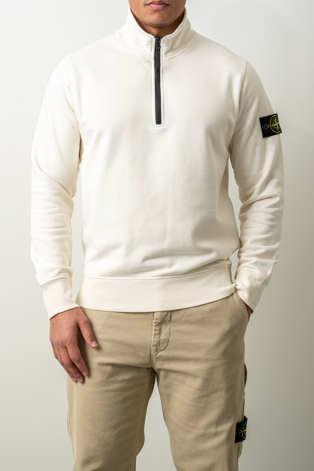 Organic Cotton Fleece LS Polo 6100070 IVORY