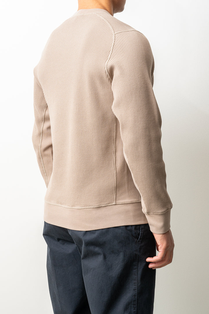 Organic Cotton Waffle Fleece Sweater 6100056 Desert Sand