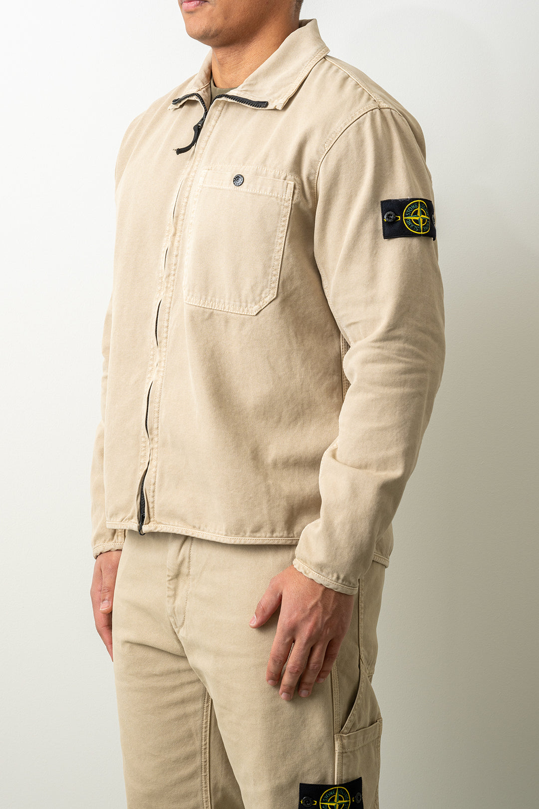Organic Panama Cotton Overshirt 1200014 Desert Sand
