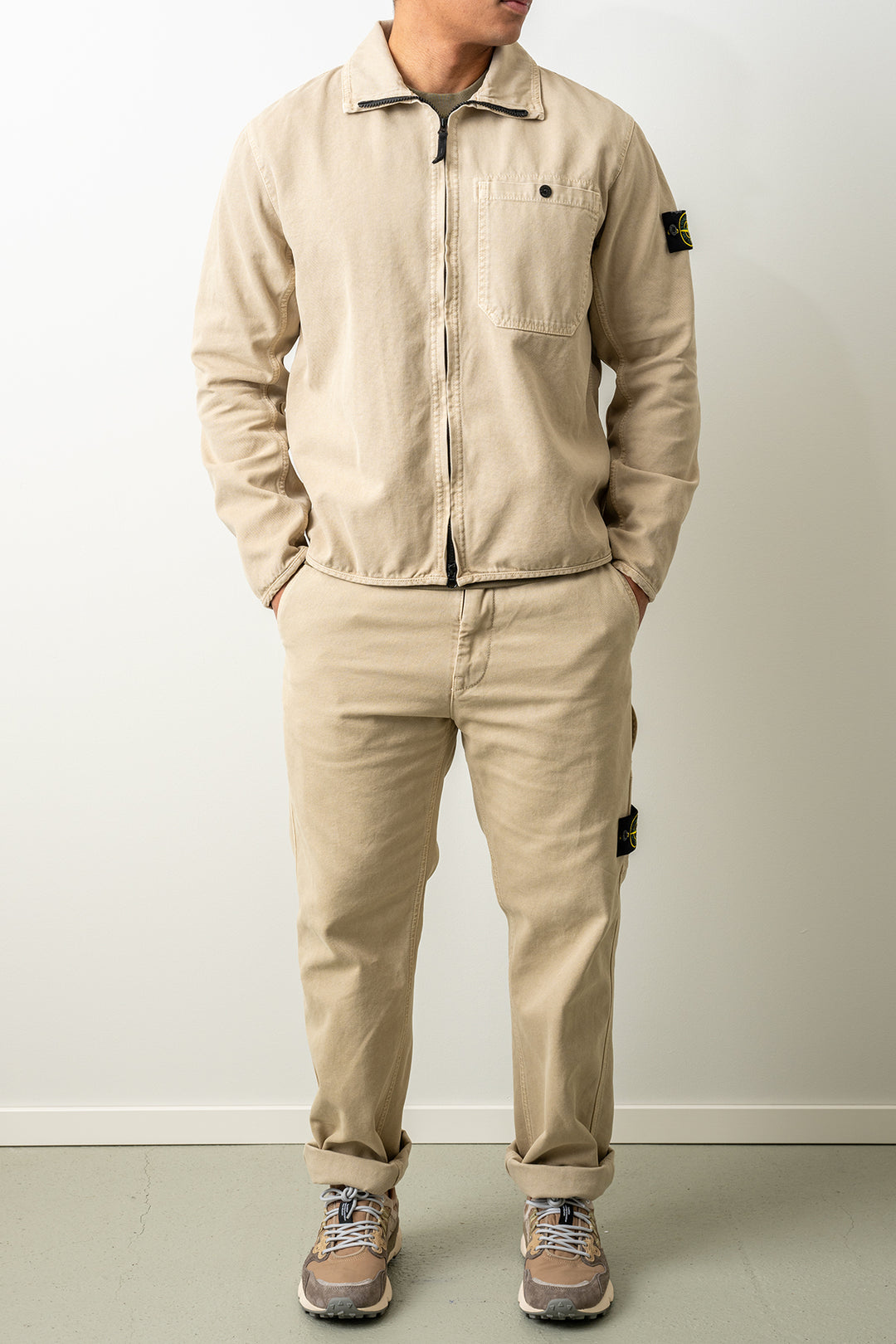 Organic Panama Cotton Overshirt 1200014 Desert Sand