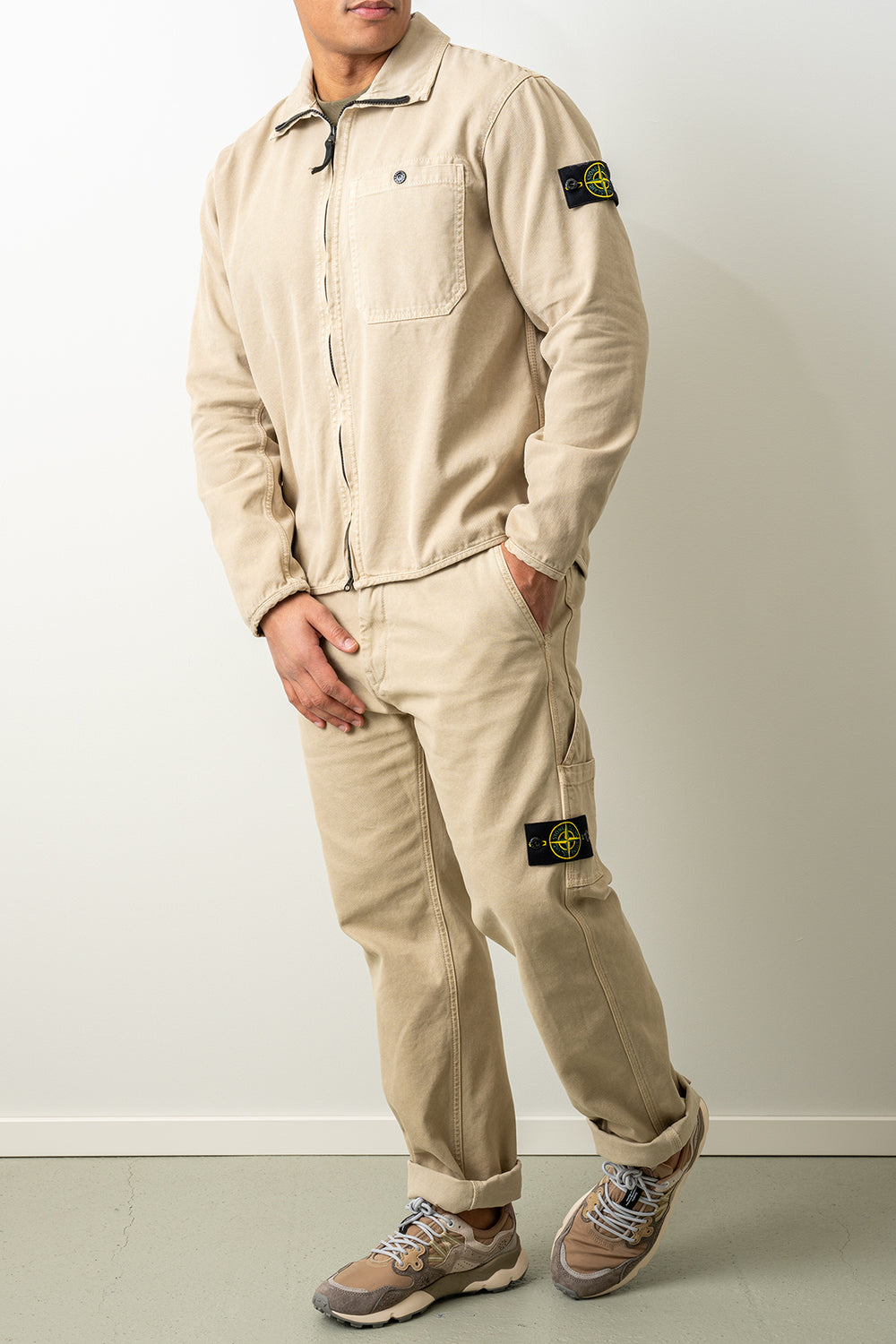 Organic Panama Cotton Overshirt 1200014 Desert Sand