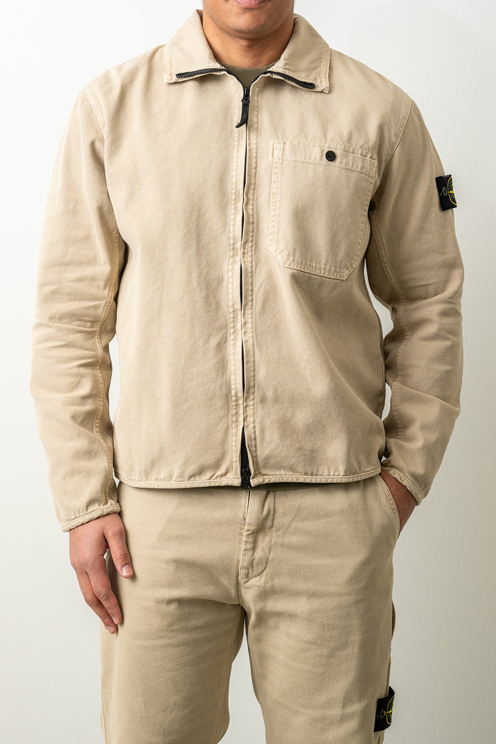 Organic Panama Cotton Overshirt 1200014 Desert Sand
