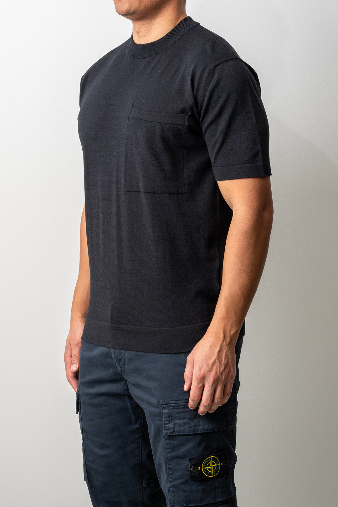 Oversized Creped Cotton T-shirt Black