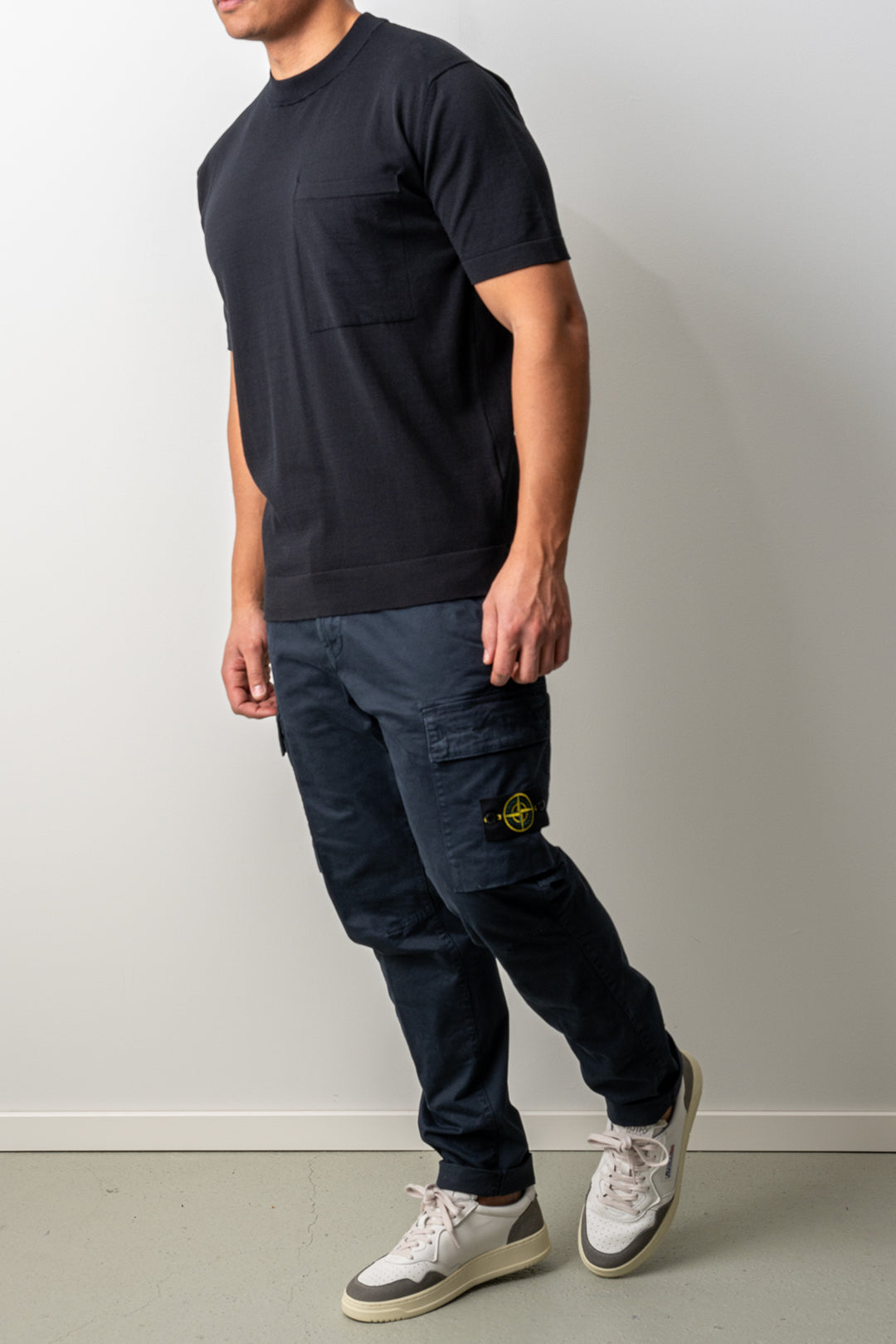 Oversized Creped Cotton T-shirt Black