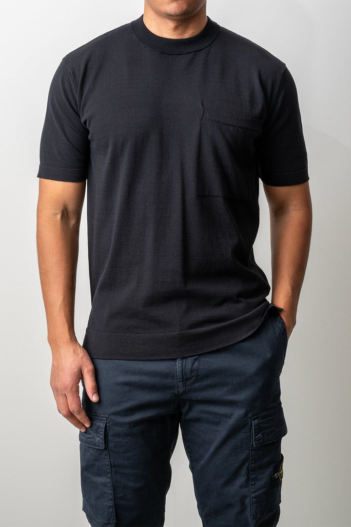 Oversized Creped Cotton T-shirt Black