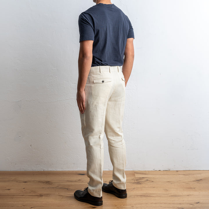 Luxury Cotton Linen Trouser Beige