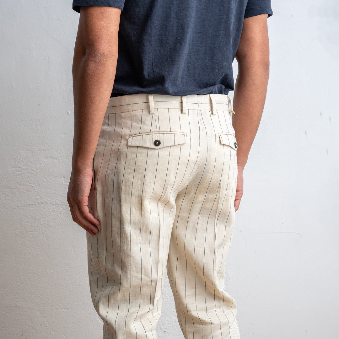 Luxury Cotton Linen Trouser CREAM