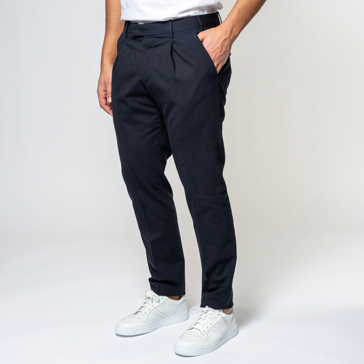 Master One Pleat Trouser NAVY