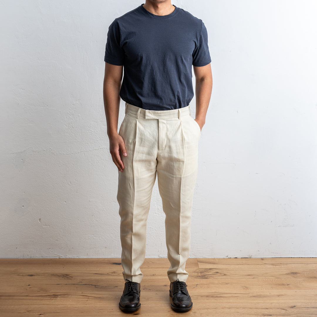 Luxury Cotton Linen Trouser Beige