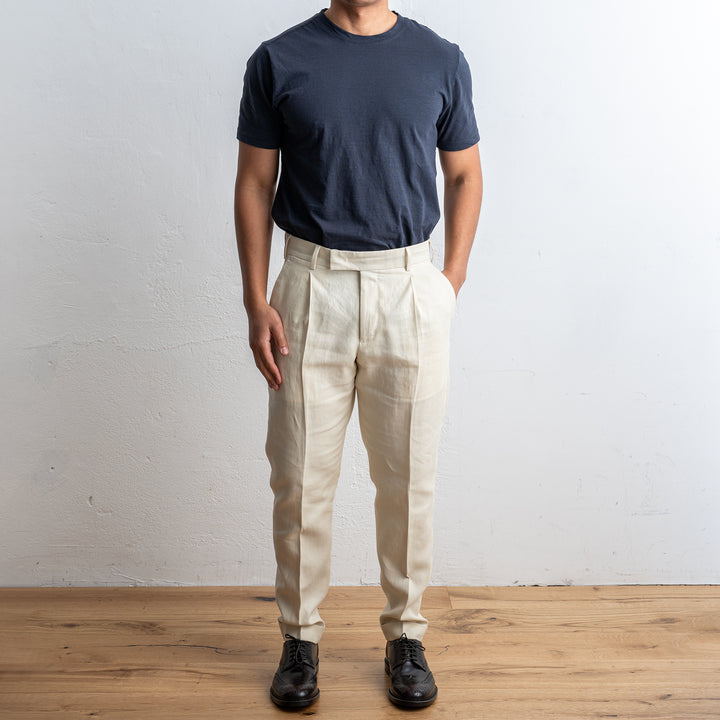 Luxury Cotton Linen Trouser Beige