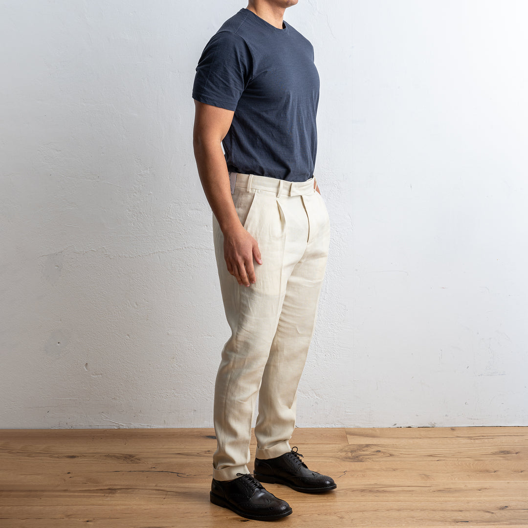 Luxury Cotton Linen Trouser Beige