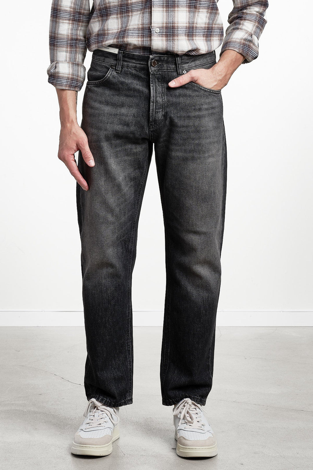Barrel Denim Jeans Grey – PT TORINO, framifrån