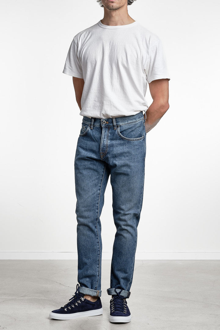 Breakbeat Denim Jeans Blue – PT Torino, closeup på materialet