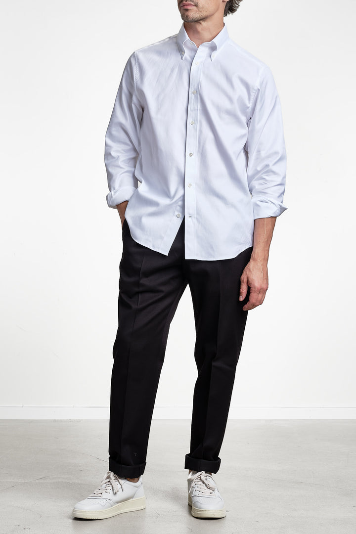 Union One Pleat Wool Trouser Black – PT Torino, helbild snett