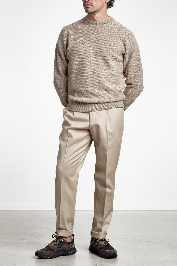 Union One Pleat Wool Trouser Warm Beige – PT Torino, helbild snett