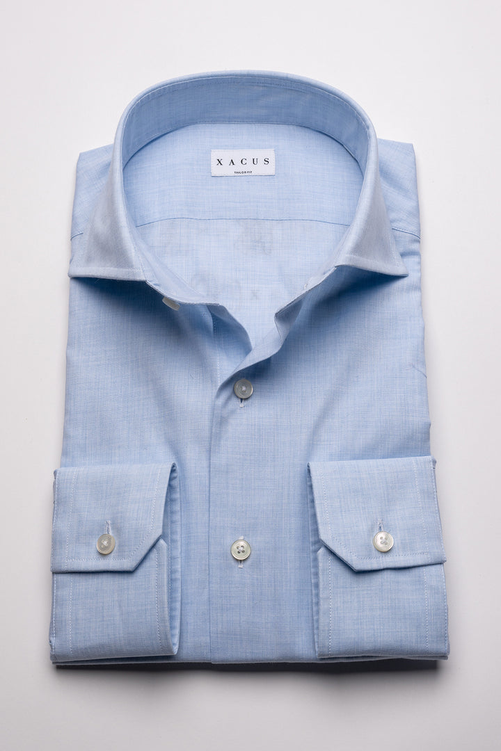 Poplin Melange Shirt Melange Blue