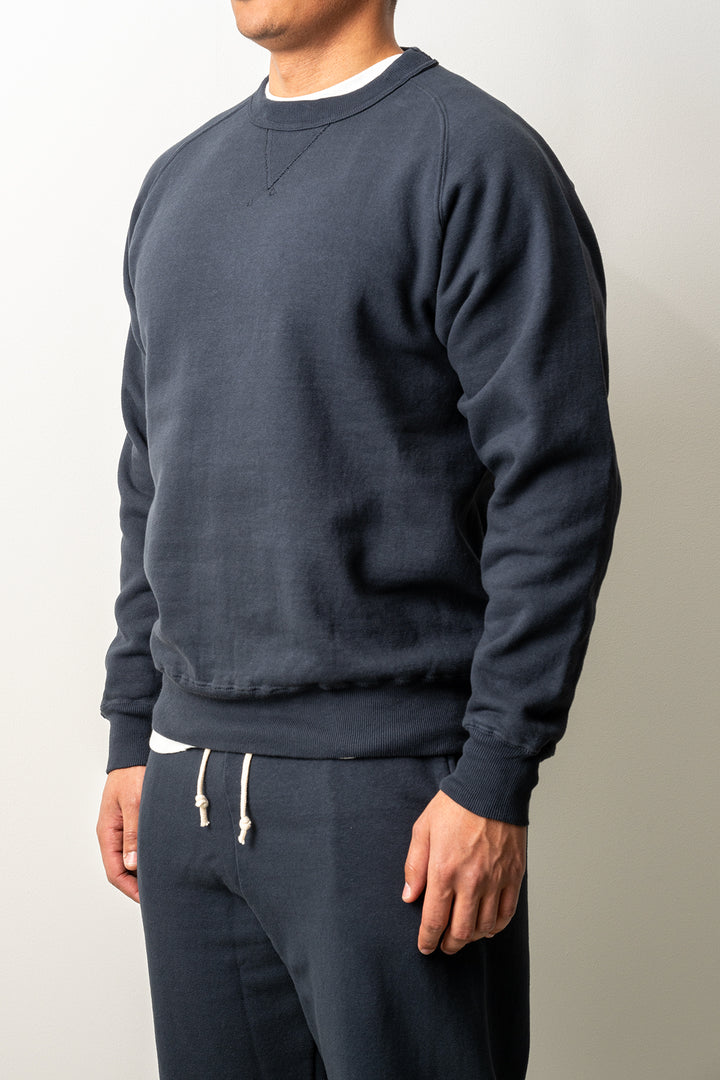 Puamana Crewneck Raglan Sweatshirt Blue Graphite