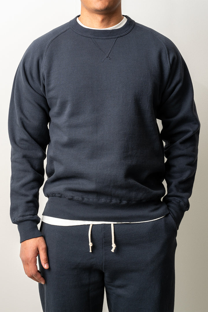Puamana Crewneck Raglan Sweatshirt Blue Graphite
