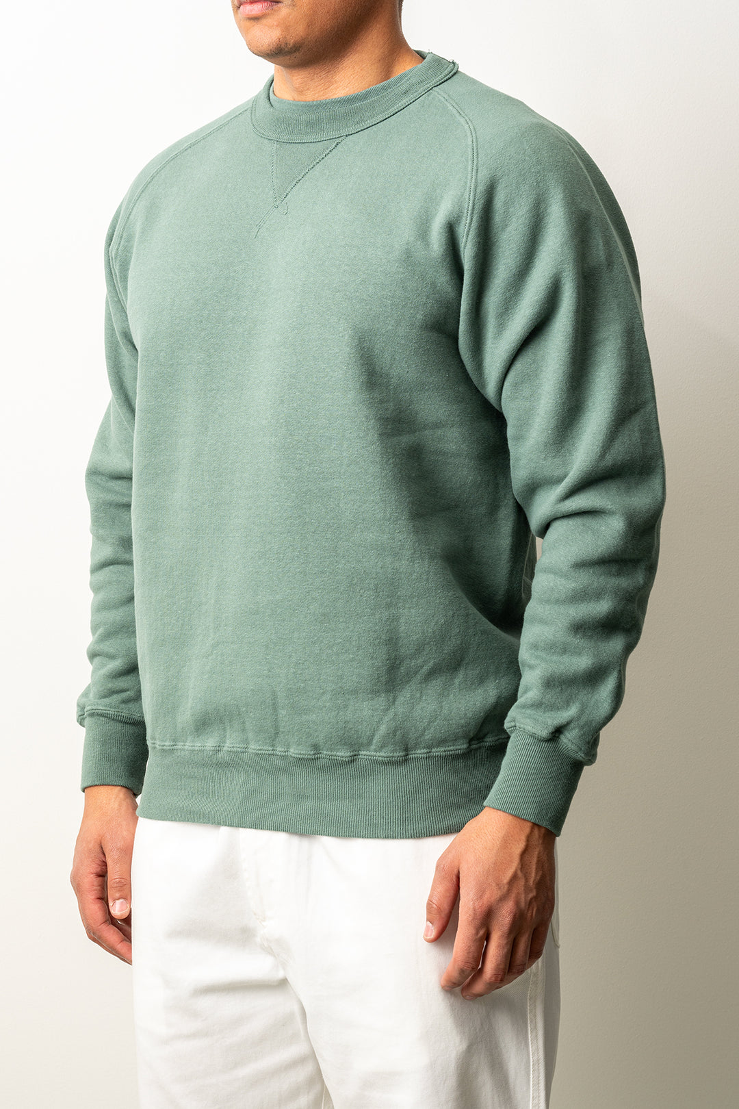 Puamana Crewneck Raglan Sweatshirt Sagebrush Green
