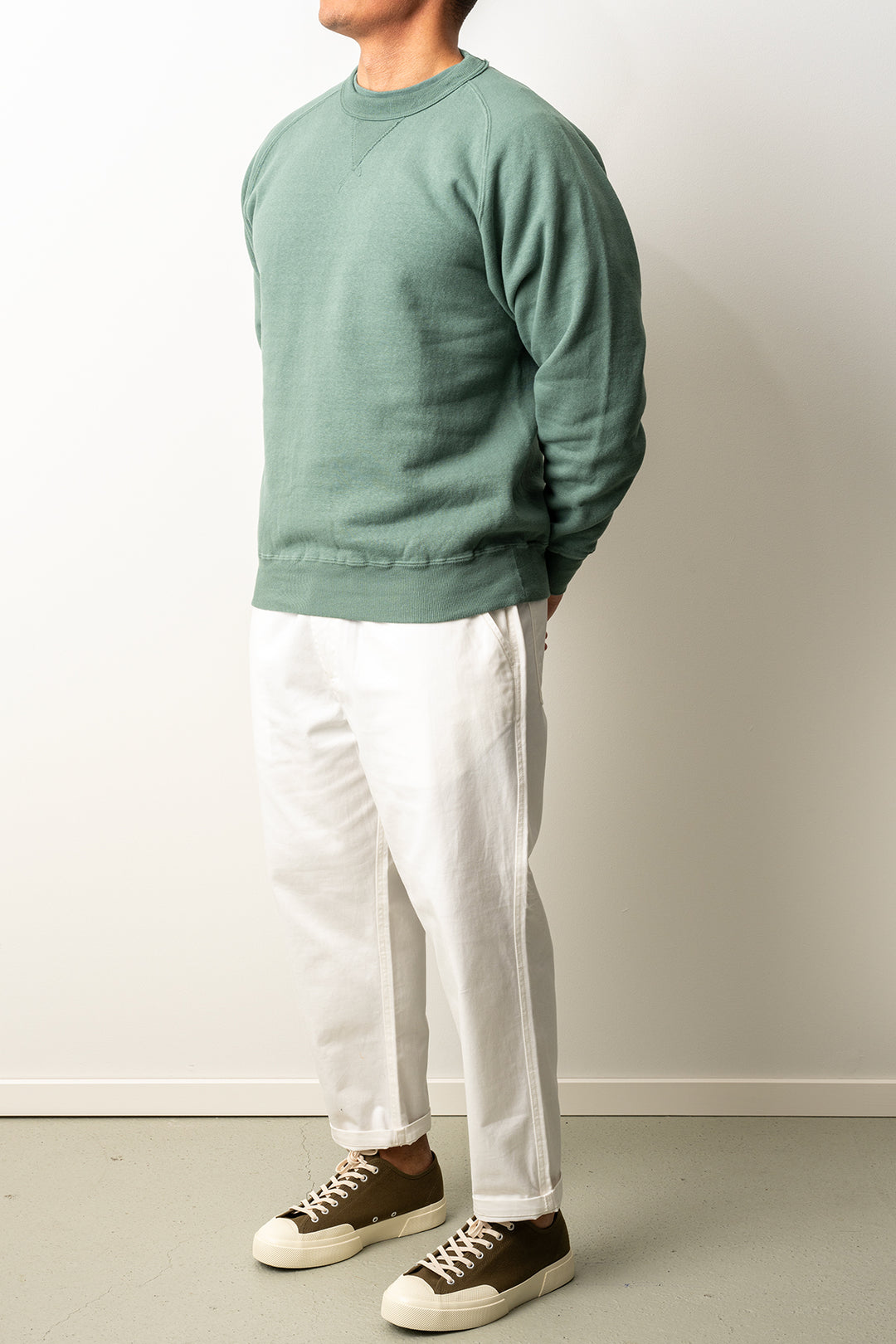 Puamana Crewneck Raglan Sweatshirt Sagebrush Green
