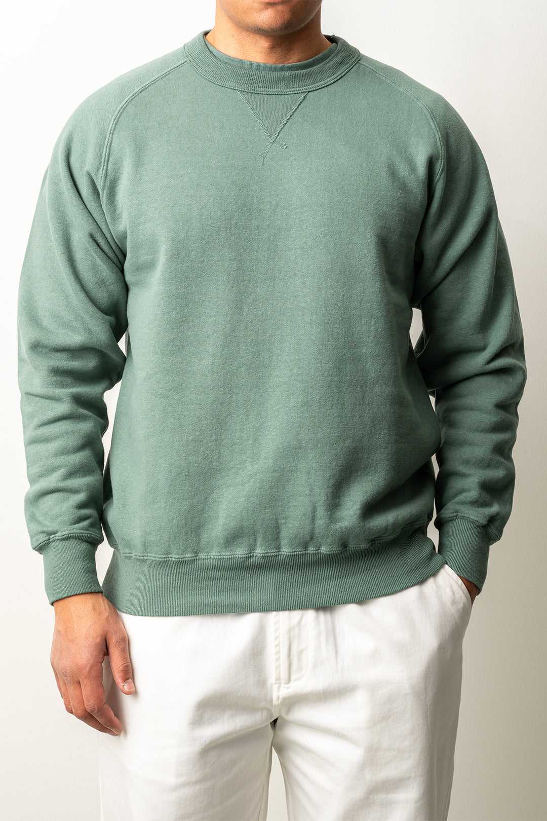 Puamana Crewneck Raglan Sweatshirt Sagebrush Green