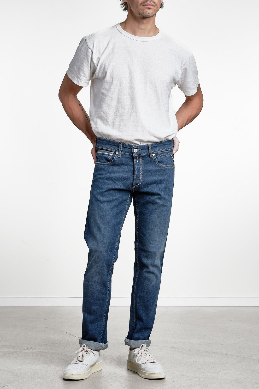 Grover Straight Fit Jeans Dark Blue – Replay, detaljbild