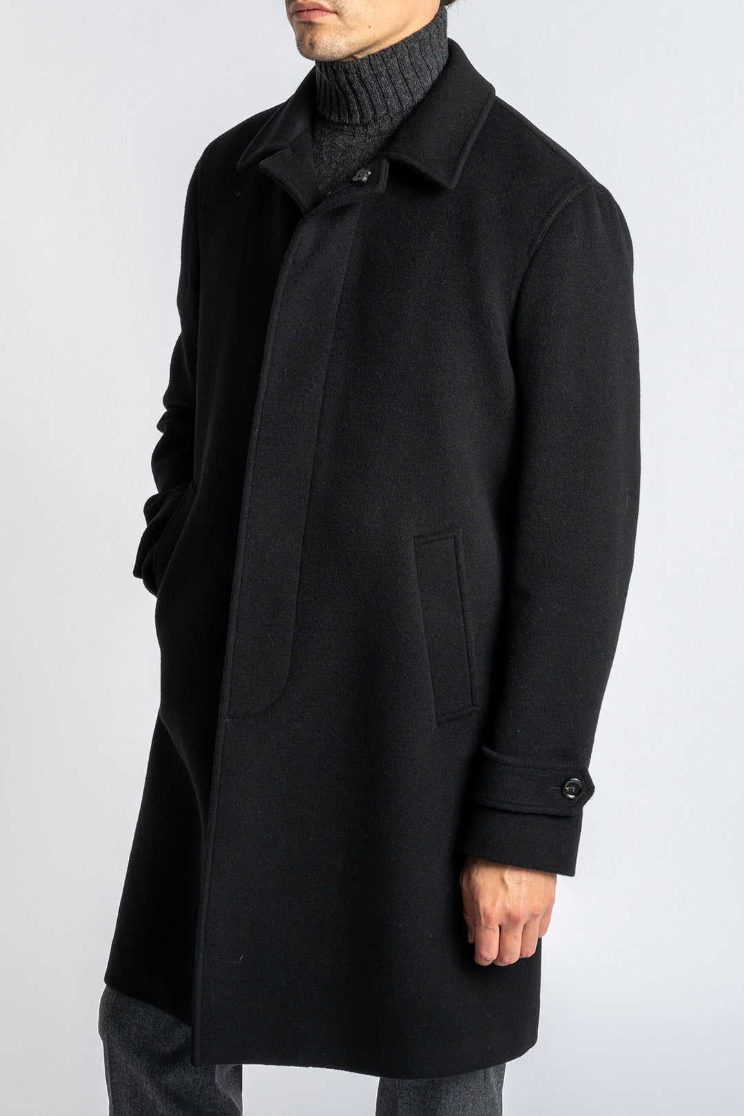 Raglan Trench Coat Black