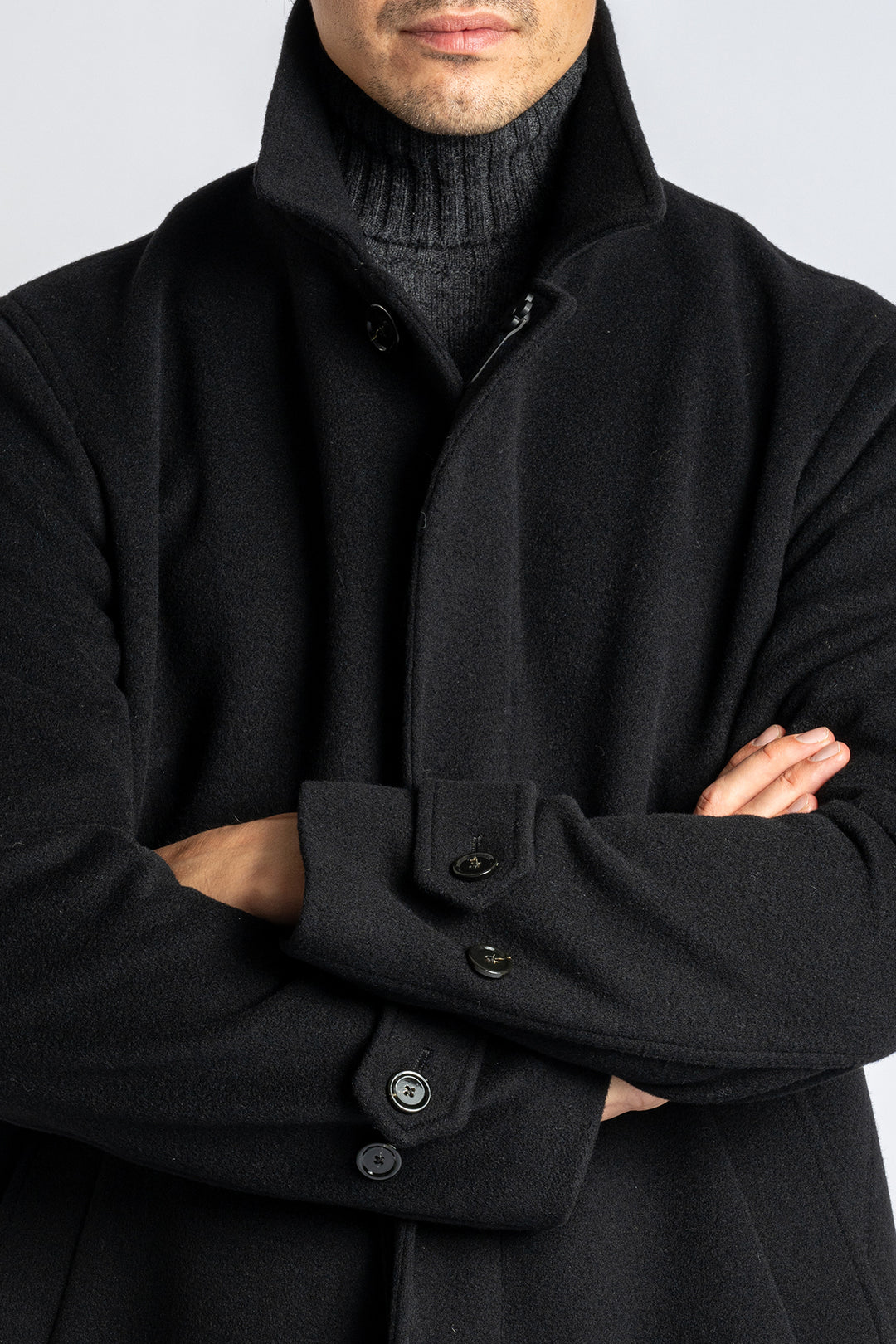 Raglan Trench Coat Black