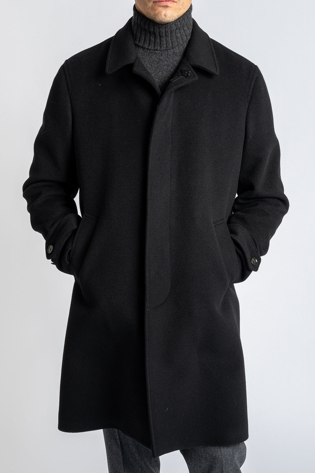 Raglan Trench Coat Black
