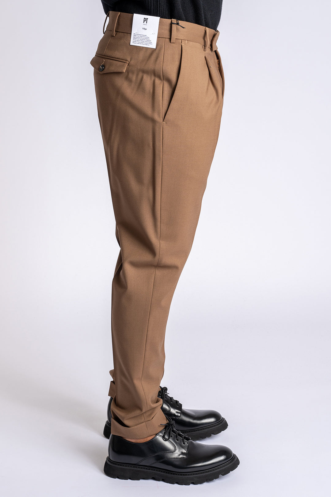 Rebel Wool Stretch Trouser Brown