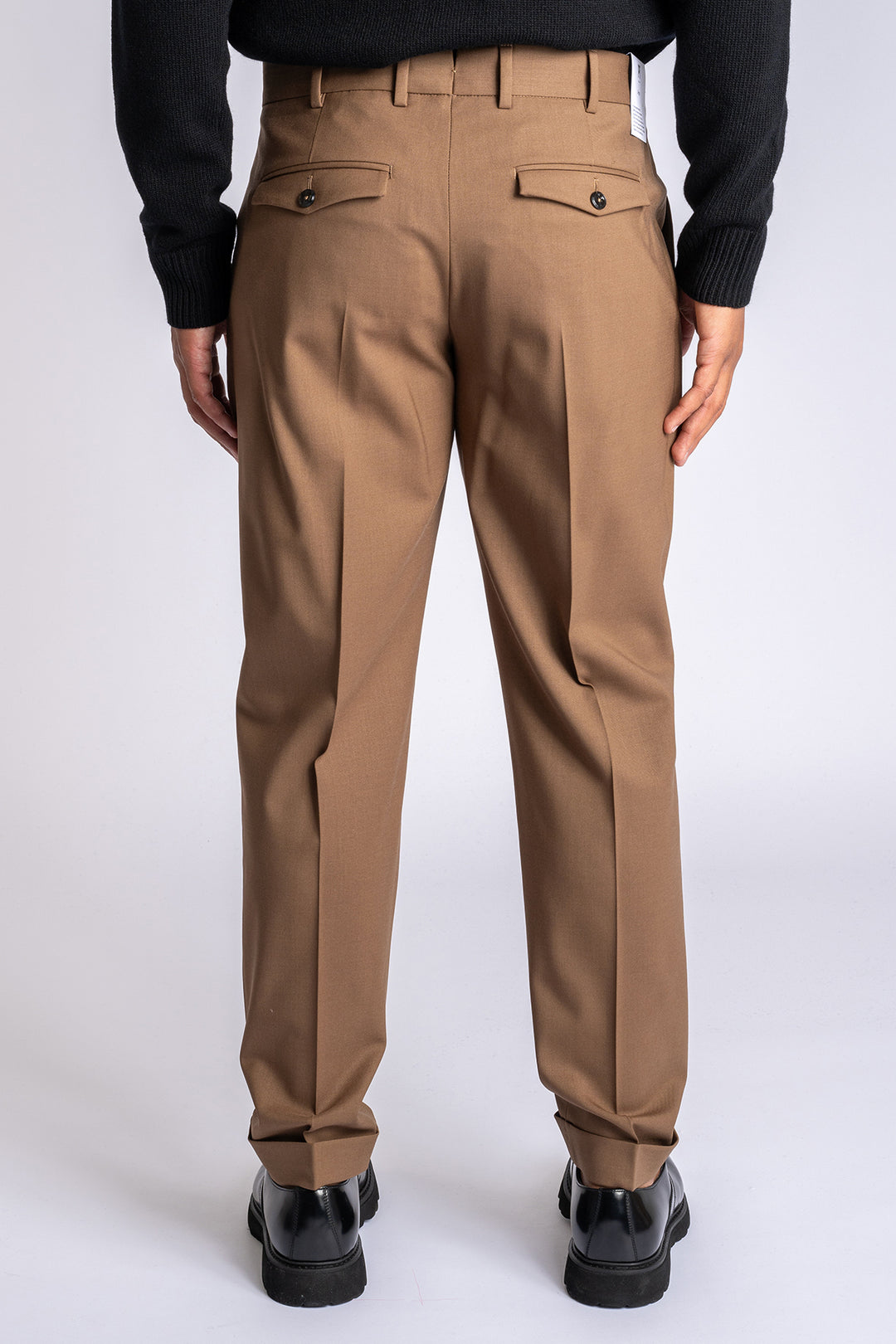 Rebel Wool Stretch Trouser Brown