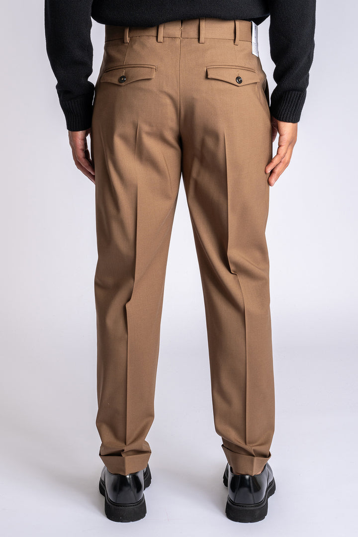 Rebel Wool Stretch Trouser Brown