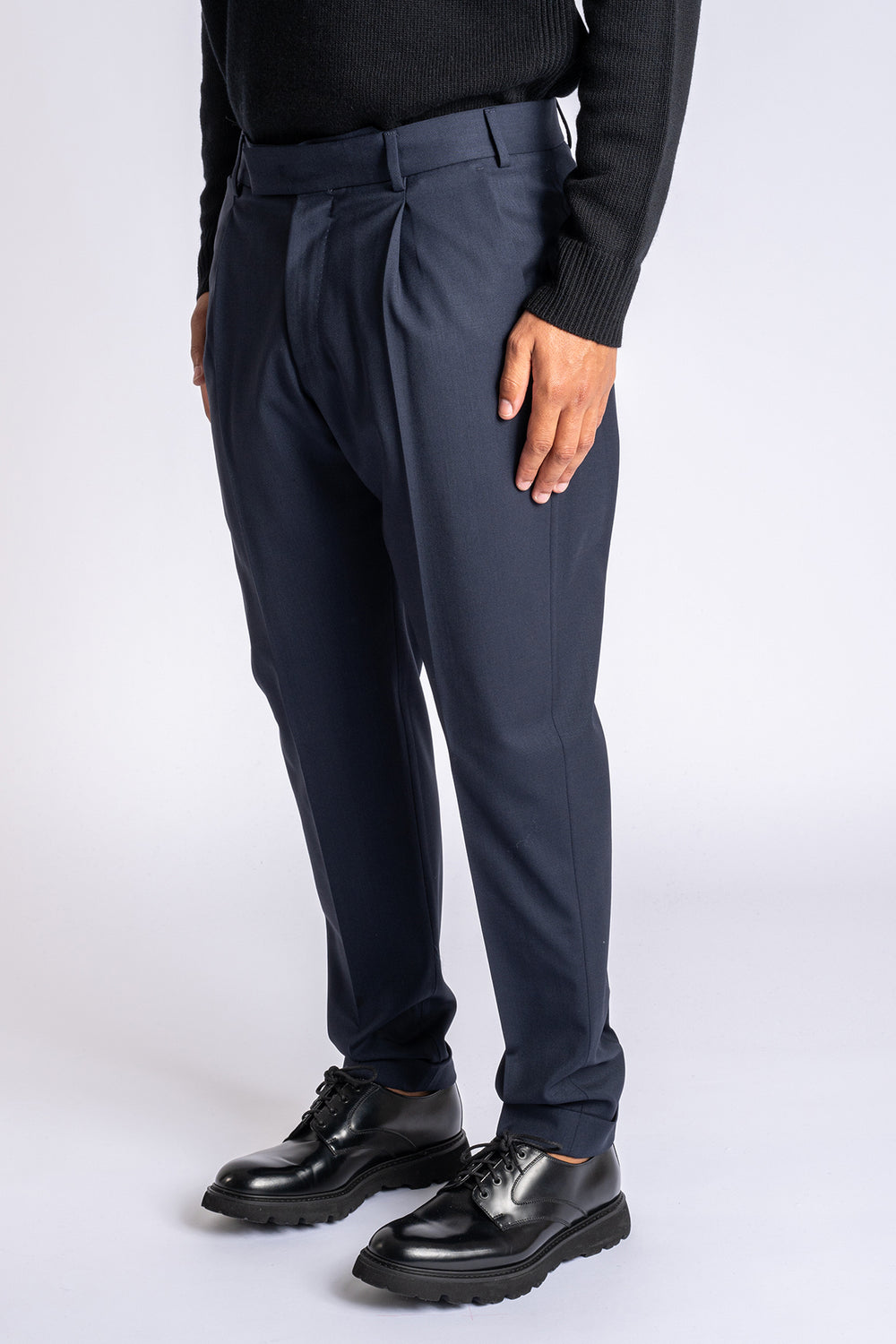 Rebel Wool Stretch Trouser Navy