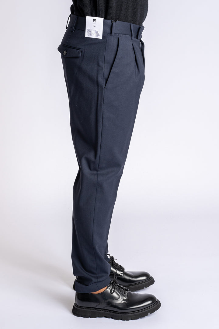 Rebel Wool Stretch Trouser Navy