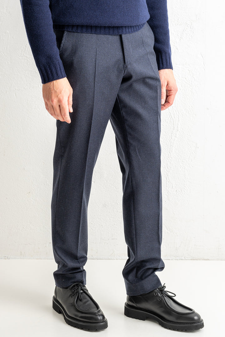 Renzo Flannel Trouser Dark Navy
