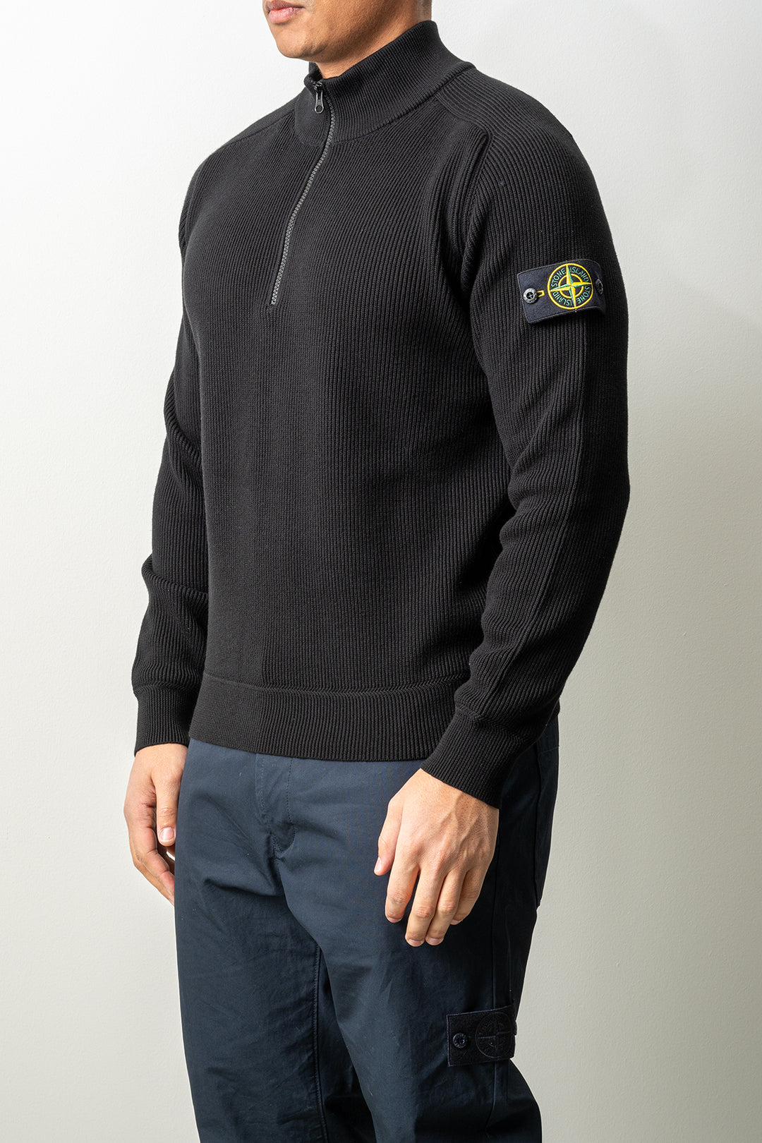 Ribbed Soft Organic Cotton LS Polo 5100124 Black