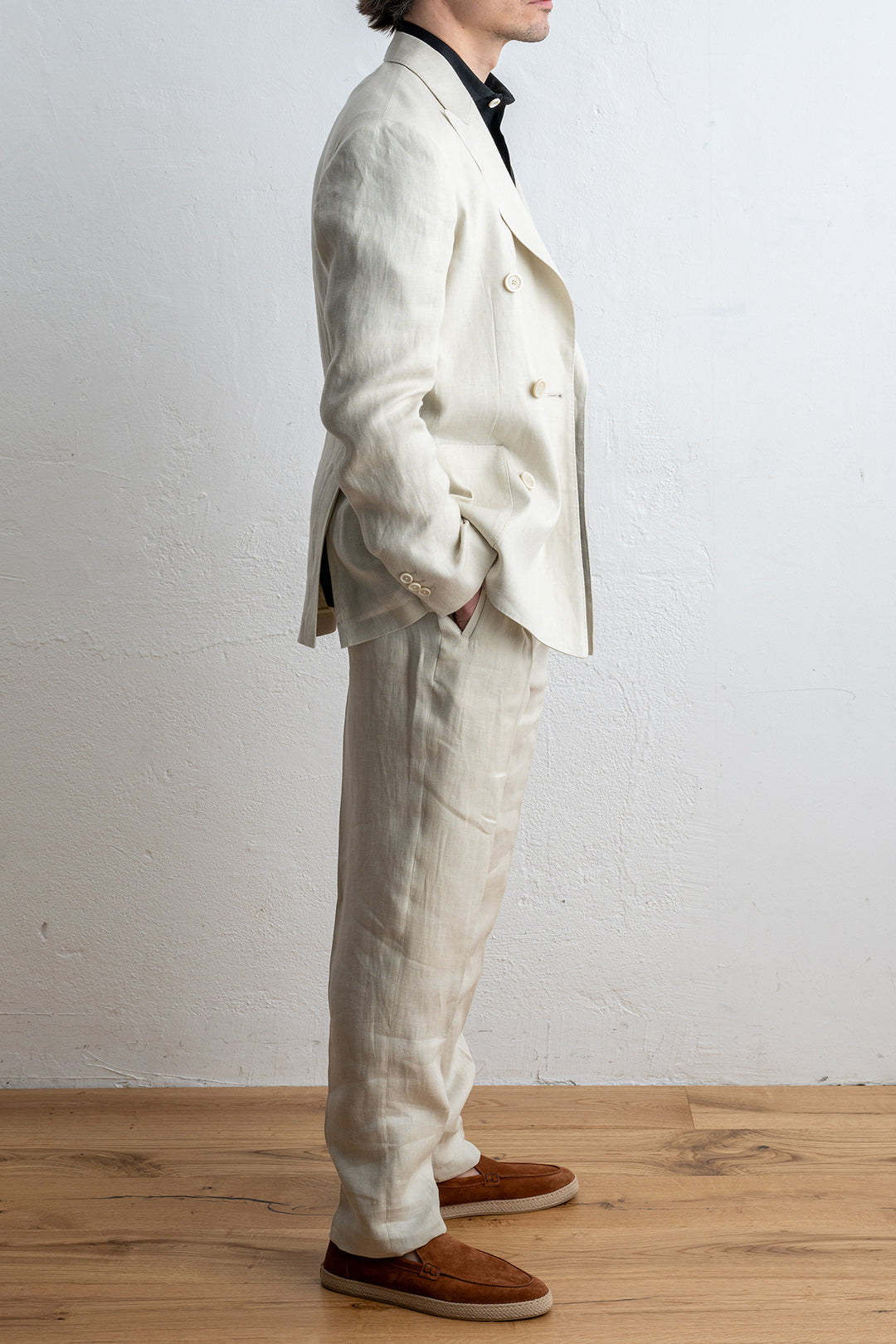 Roma Db Linen Blazer SAND